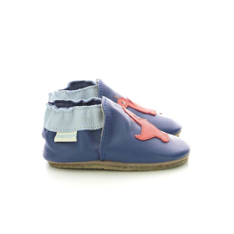 Chaussons cuir tannage vegetal Dino Time