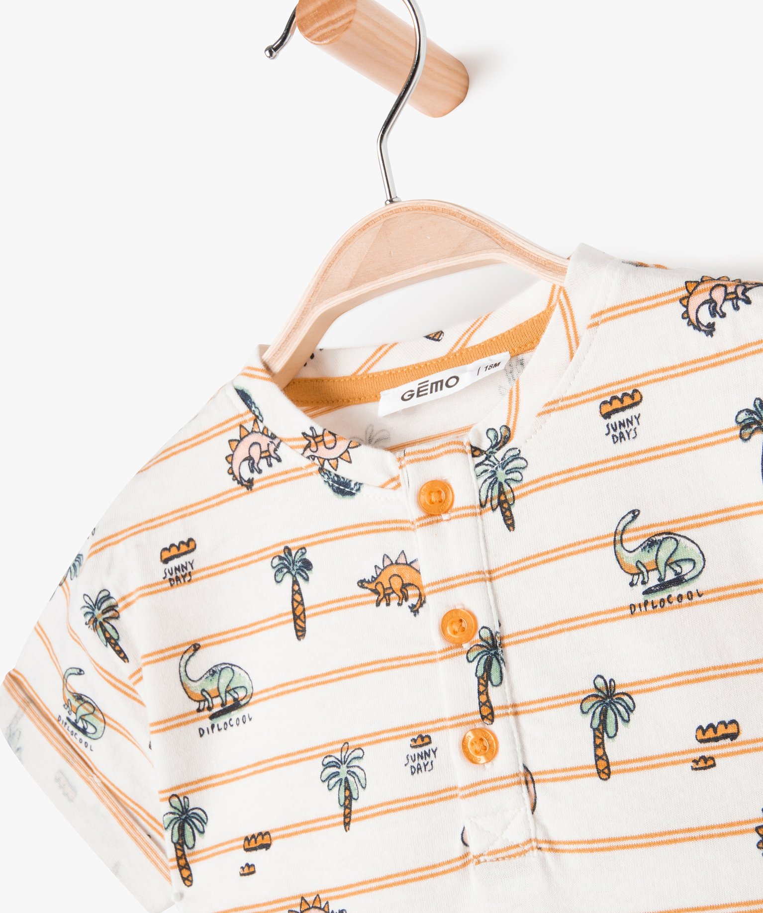 Ensemble bébé Garçon 2 pièces : short en gaze et tee-shi... jaune | GEMO