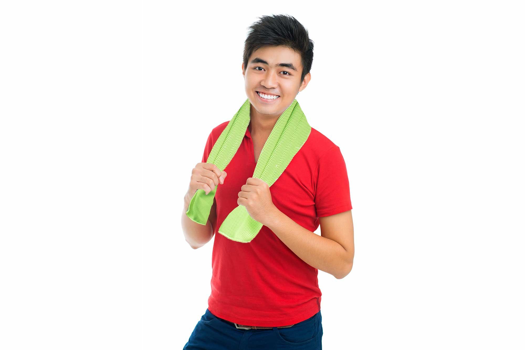 Muxel Sporthandtuch Ice Tuch, Cool Down Towel Eis-Kühltuch bei Sport, Kühlfaser (5-St)