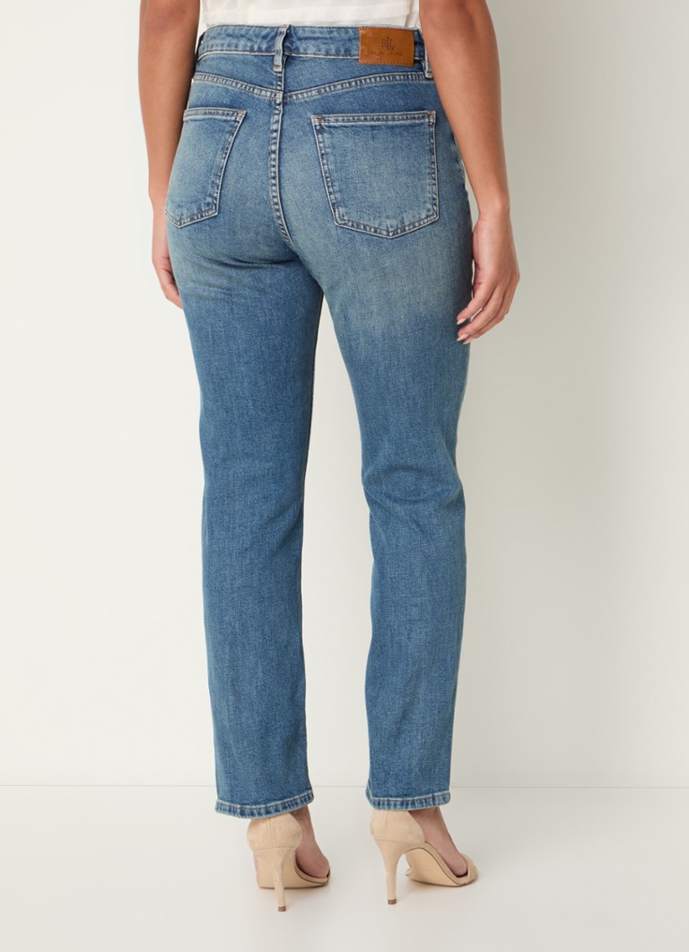 Ralph Lauren  High waist straight leg jeans met medium wassing