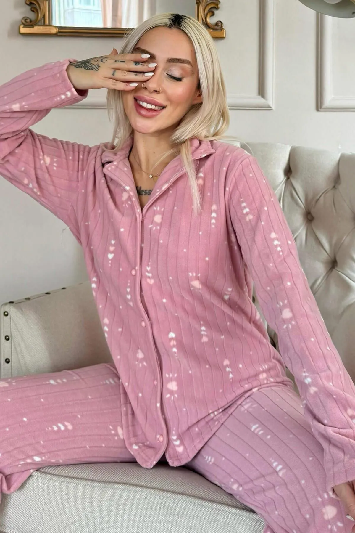 Pijamaevi  Pyjama set - Rosa - Print