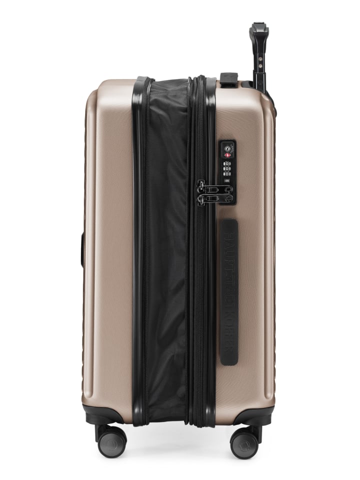 Hauptstadtkoffer Mitte - Handgepäck Bordgepäck-Trolley Koffer, TSA, in Champagner günstig kaufen S