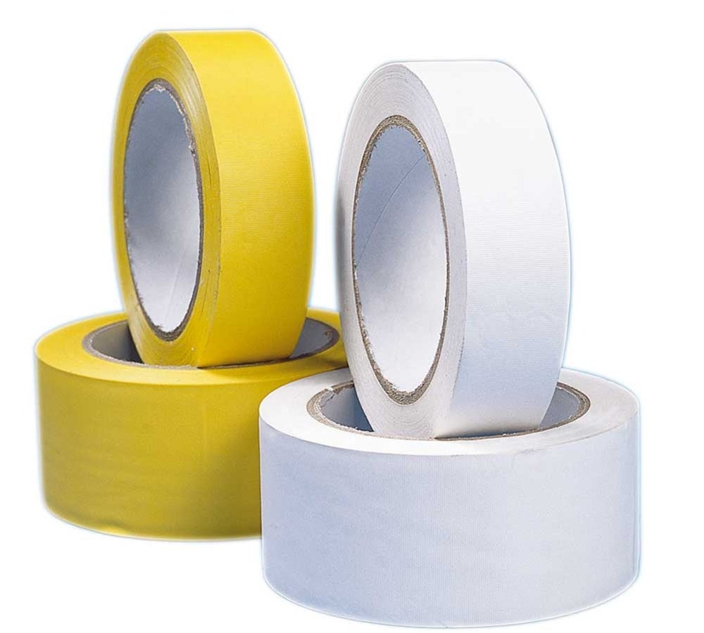Kunststoff-Klebeband, gelb und weiß