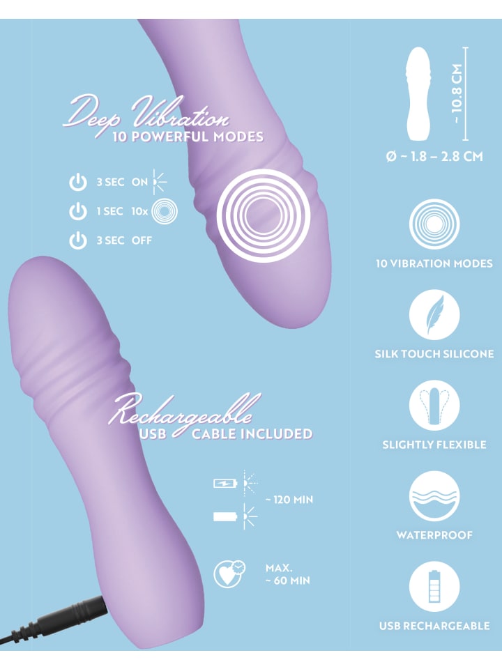 Cuties Vibrator Mini Vibrator in lila günstig kaufen 10,8 cm