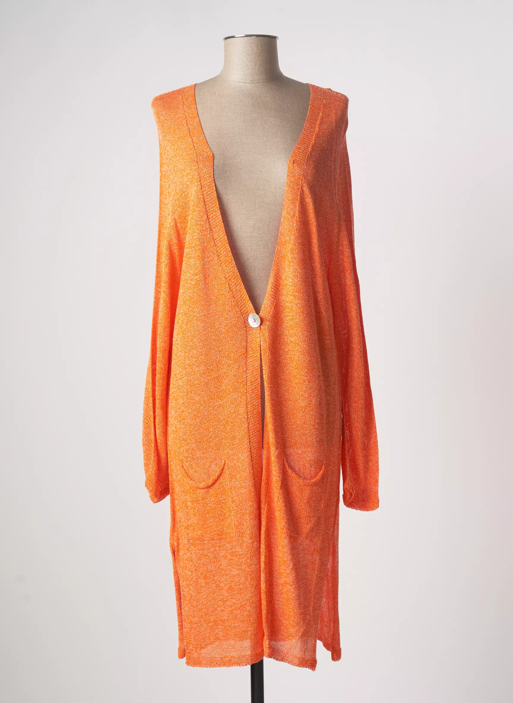 Pame Carrioni Cardigans Femme couleur orange