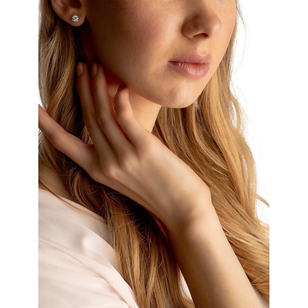 FAVS Boucles d'oreilles à fermoir à poussette 925 Argent Boucles d'oreilles