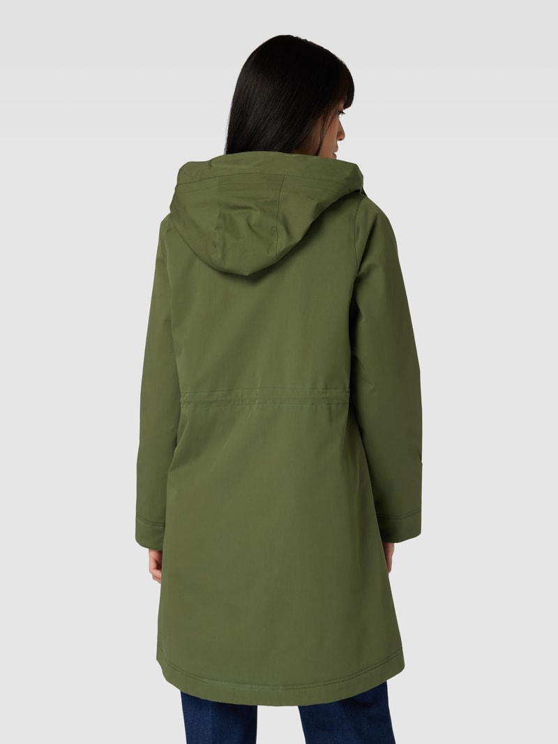 Jacke mit Kapuze Modell 'BOWLEES' in olivgrün