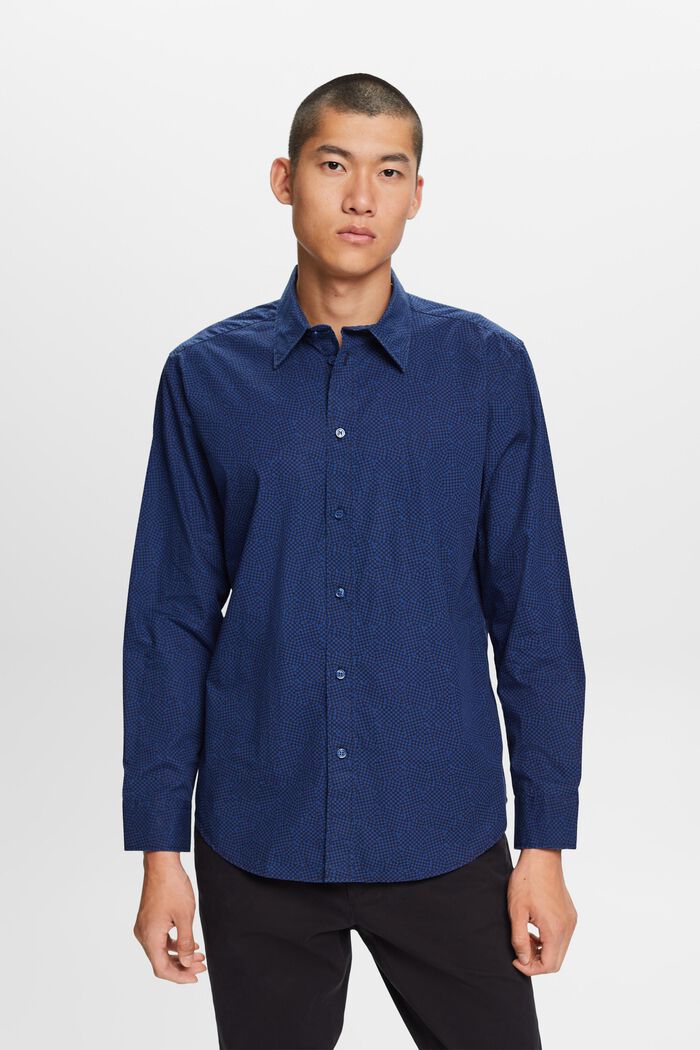 Gemustertes Hemd, 100 % Baumwolle
