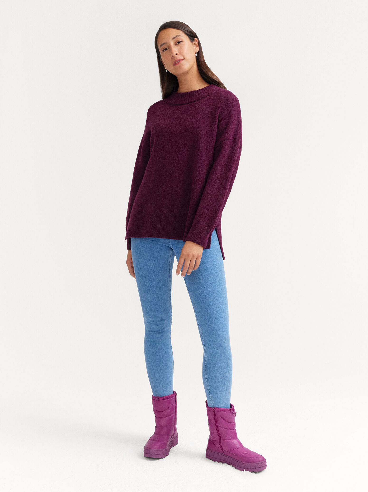 Pull-over en tricot - mauve