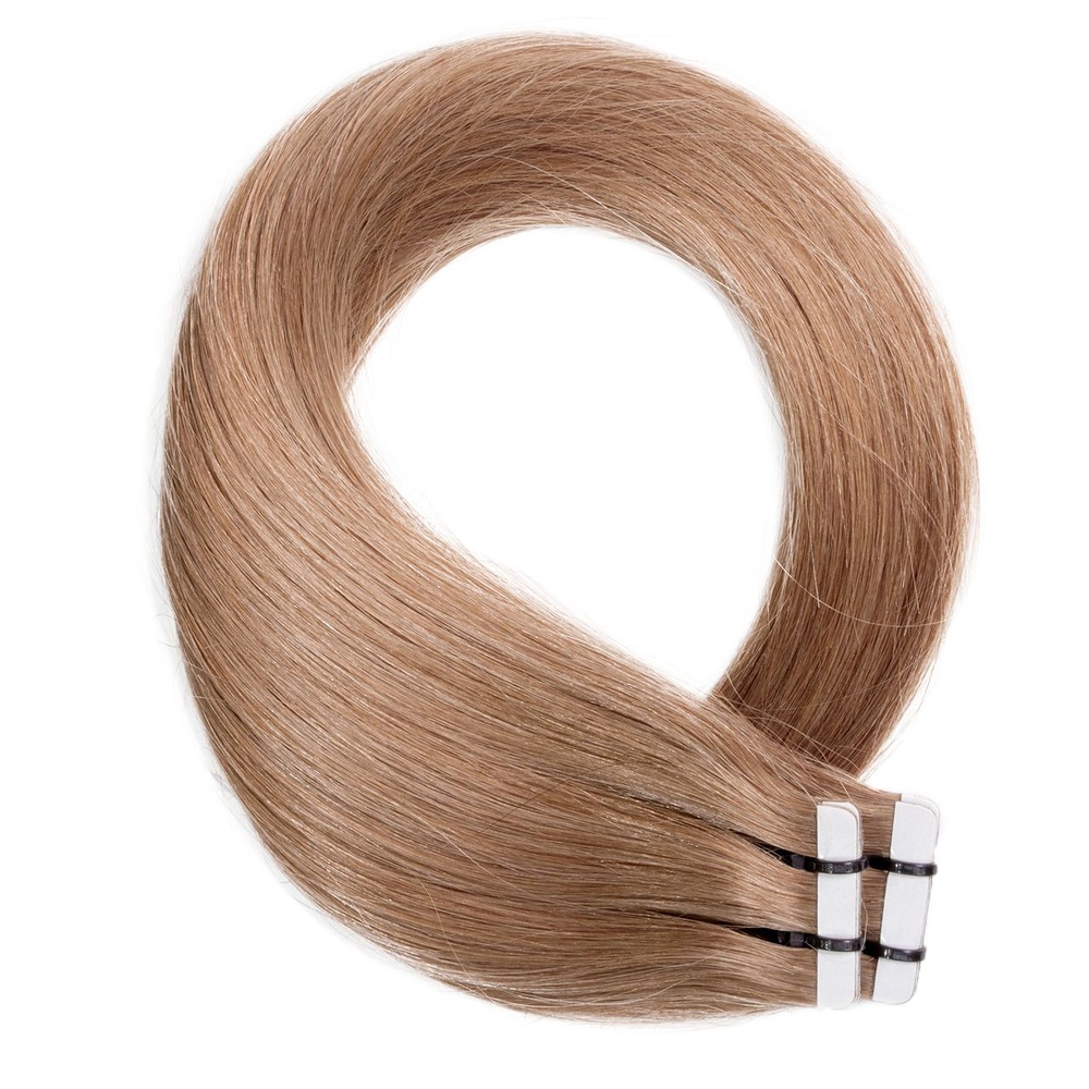 hair2heart Extensions adhésives Premium cheveux naturels #12 Blond miel extensions
