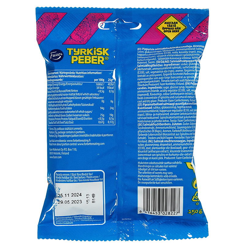Fazer Tyrkisk peber 150 g hot & sour