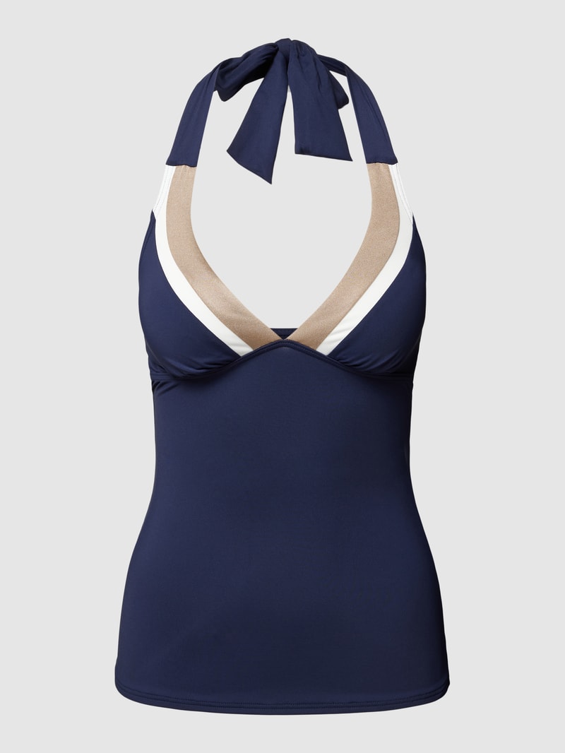 Tankini-Oberteil mit Neckholder zum Binden Modell 'TAYRONA' in marineblau