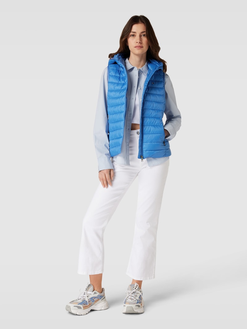 Steppweste mit Kapuze Modell 'GLOBAL' in royalblau