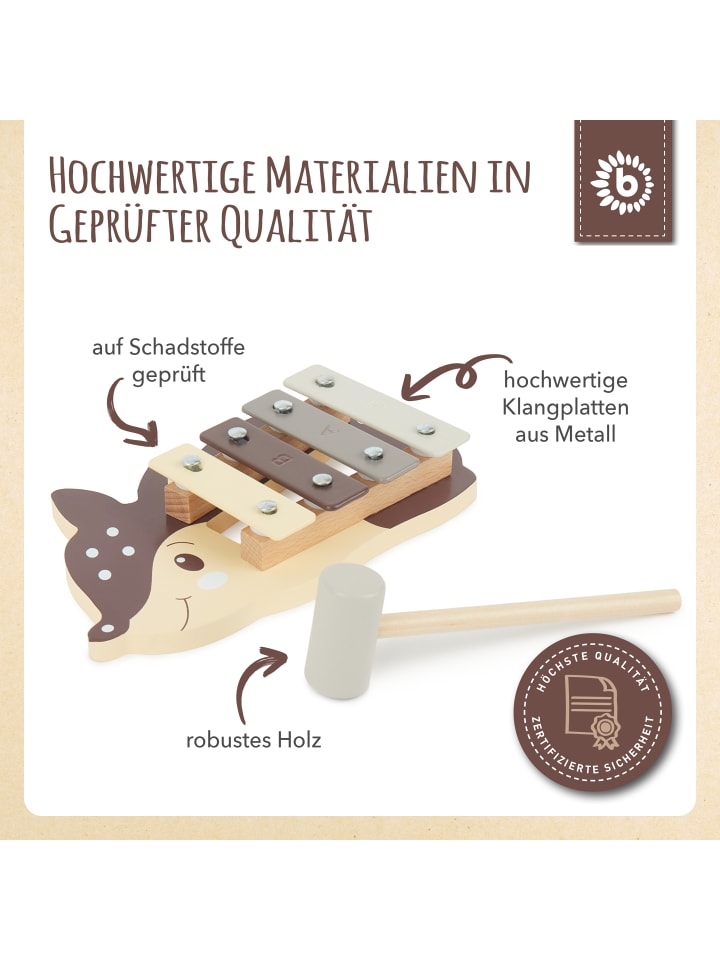 Bieco Spielwaren Xylophon Reh - ab 12 Monate in Braun günstig kaufen onesize