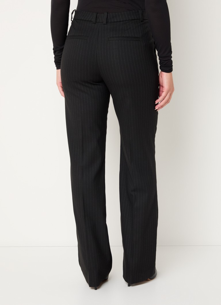 DRYKORN Mean high waist straight fit trousers with pinstripe