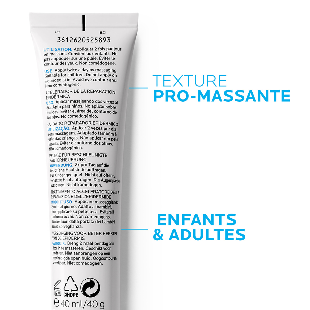La Roche-Posay Cicaplast Gel B5 accélérateur réparation épidermique 40ml Soin Accélérateur de Réparation Epidermique au Panthenol et Eau Thermale