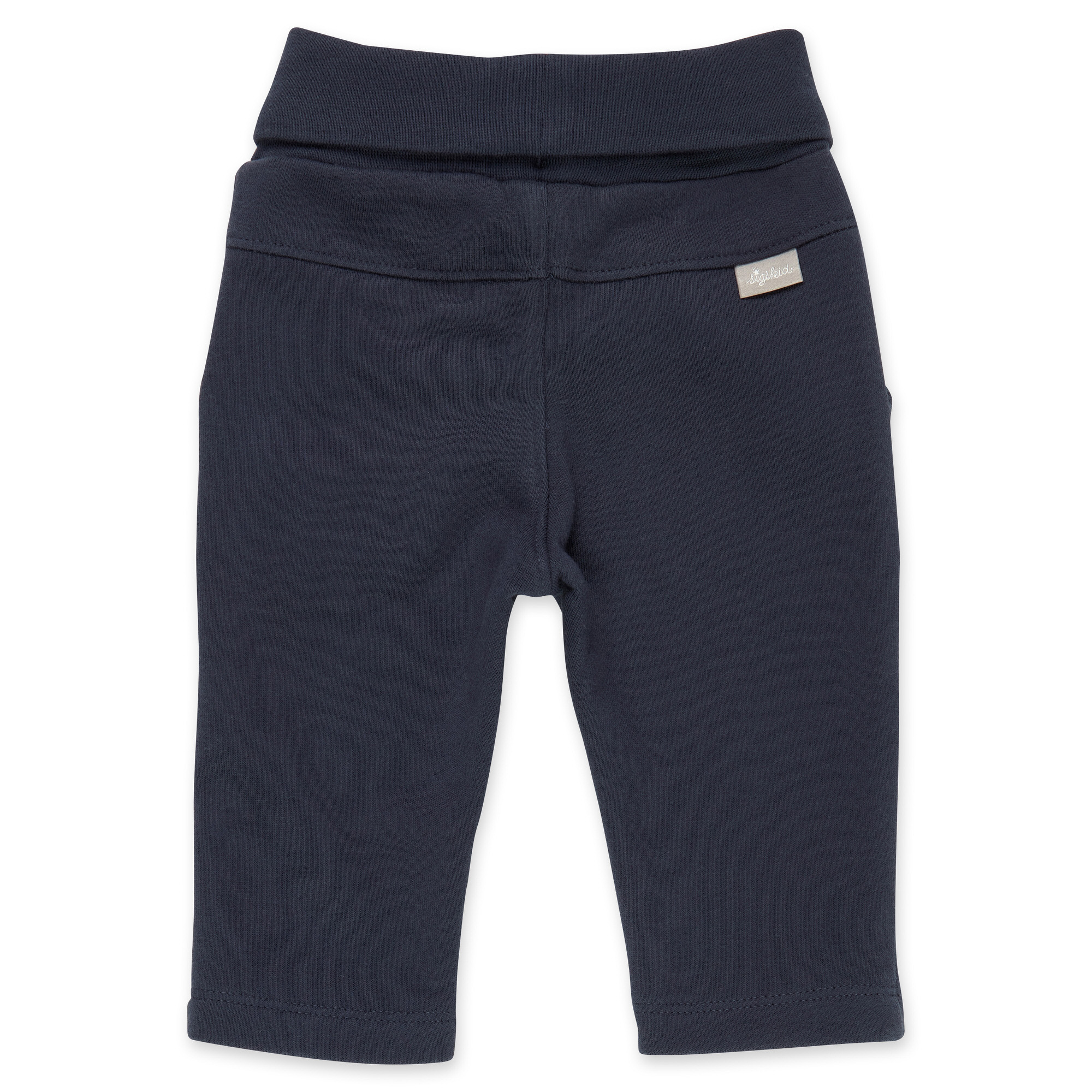 Dunkelblaue Baby Sweathose ohne Beinbündchen