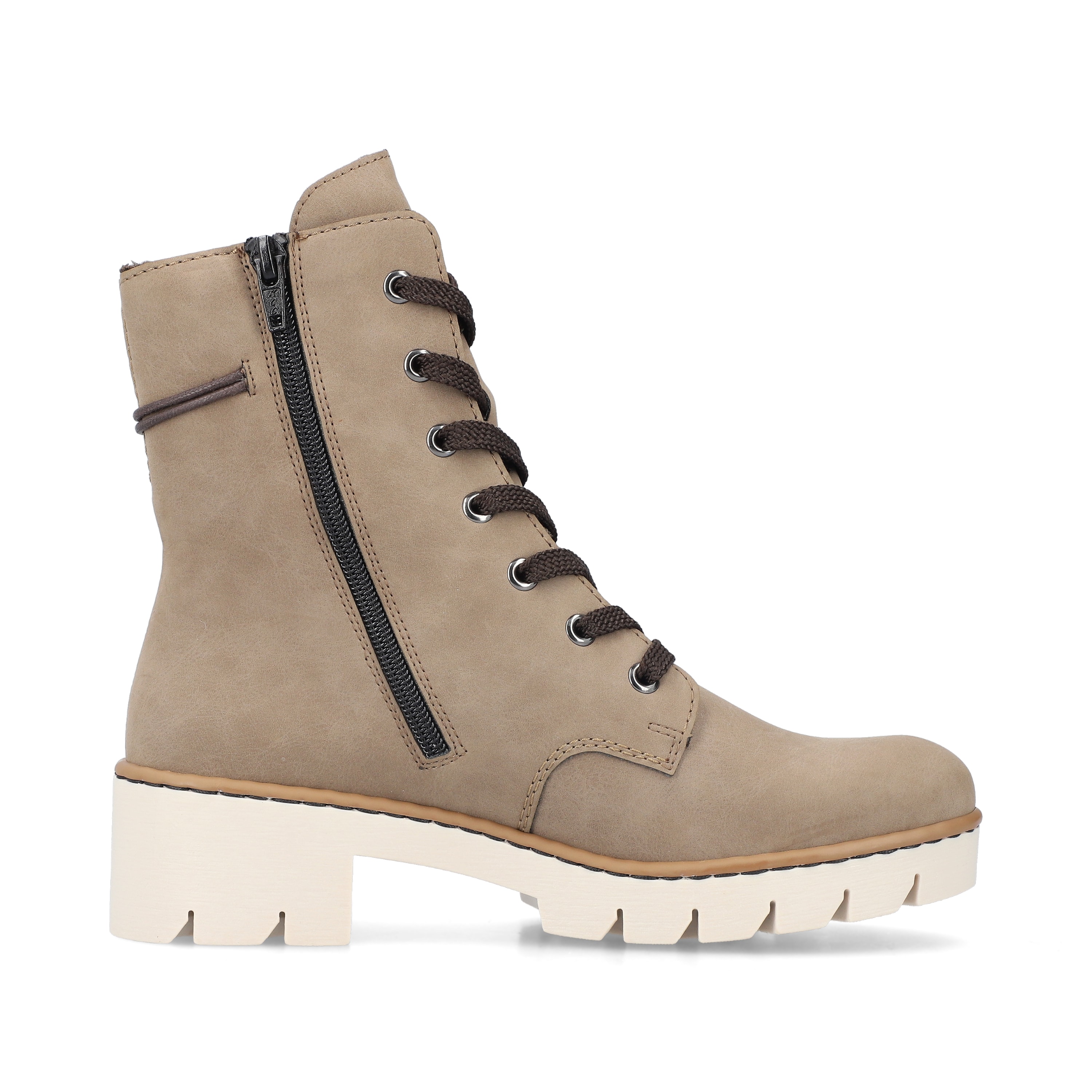 Rieker Damen Schnürstiefel beigebraun