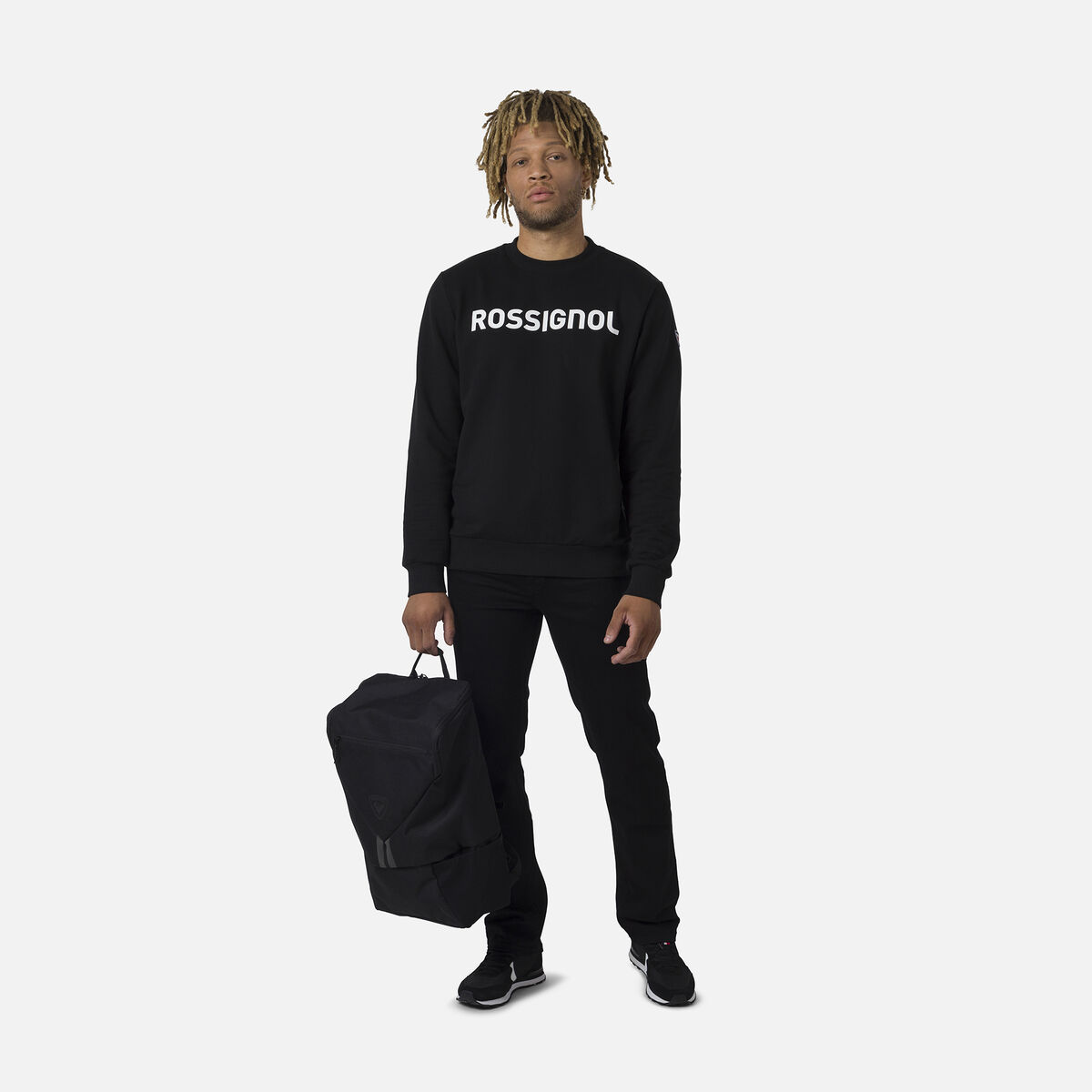 Herrensweatshirt mit Logo und Rundhalsausschnitt