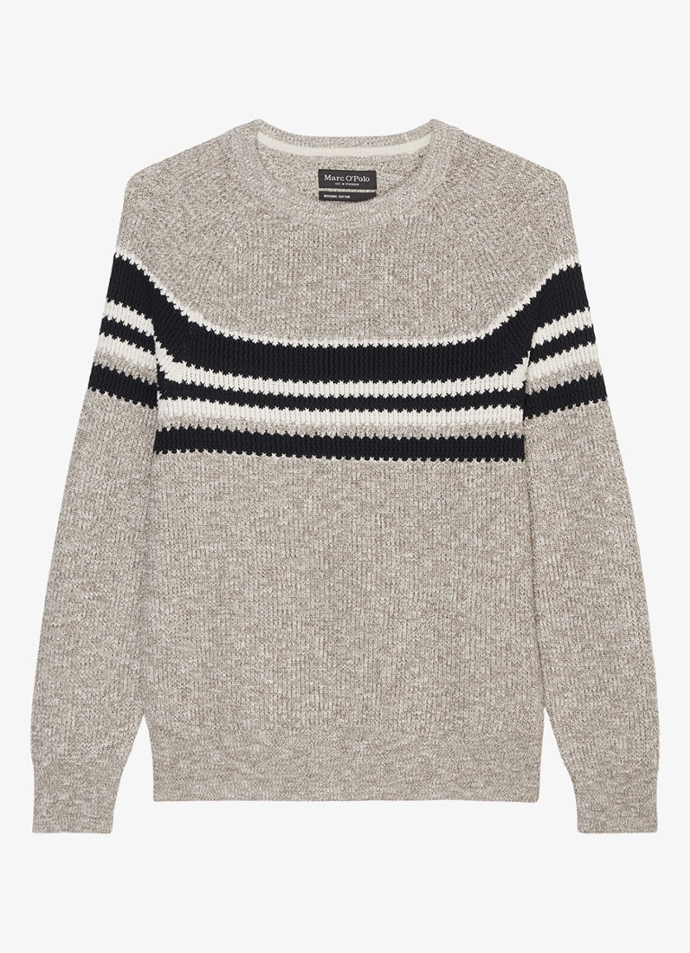 Marc O'Polo Chunky knit sweater with stripe print