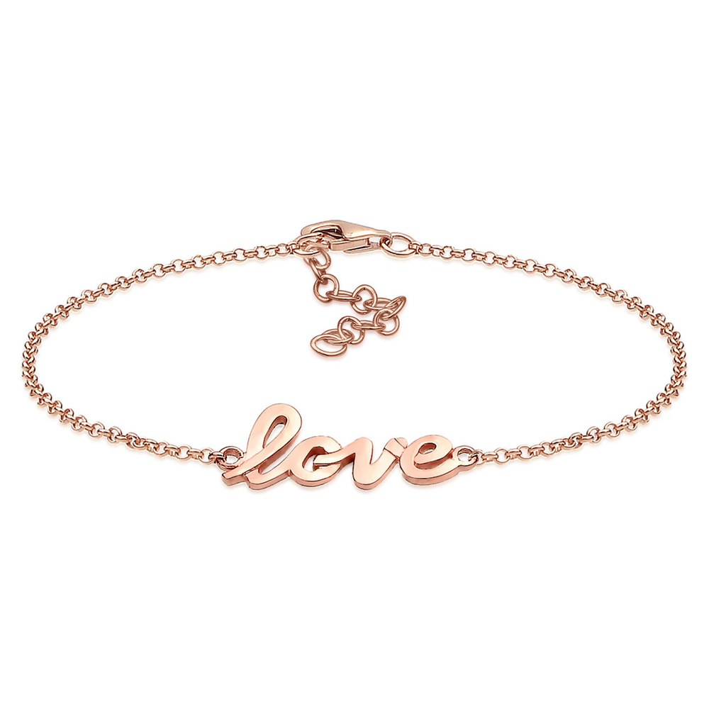 Elli Elli Bracelet Love-Schriftzug 925 Sterling Silber Bracelet