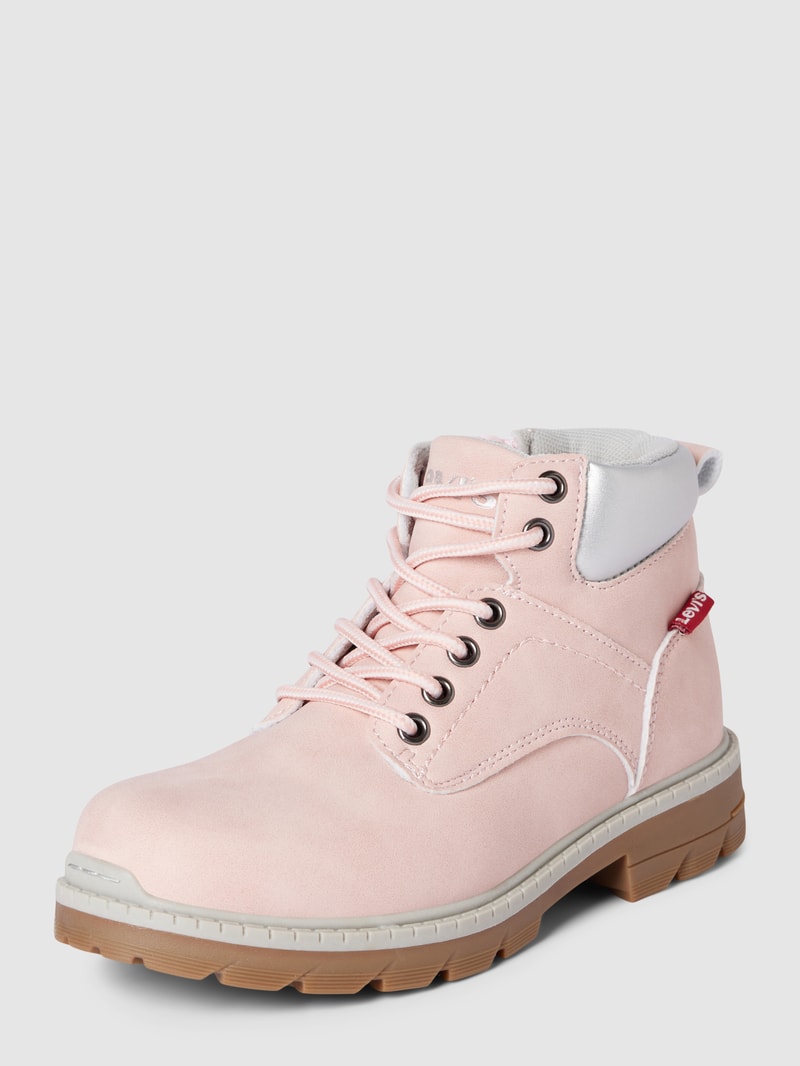 Boots in Leder-Optik Modell 'JAX PLUS' in hellrosa