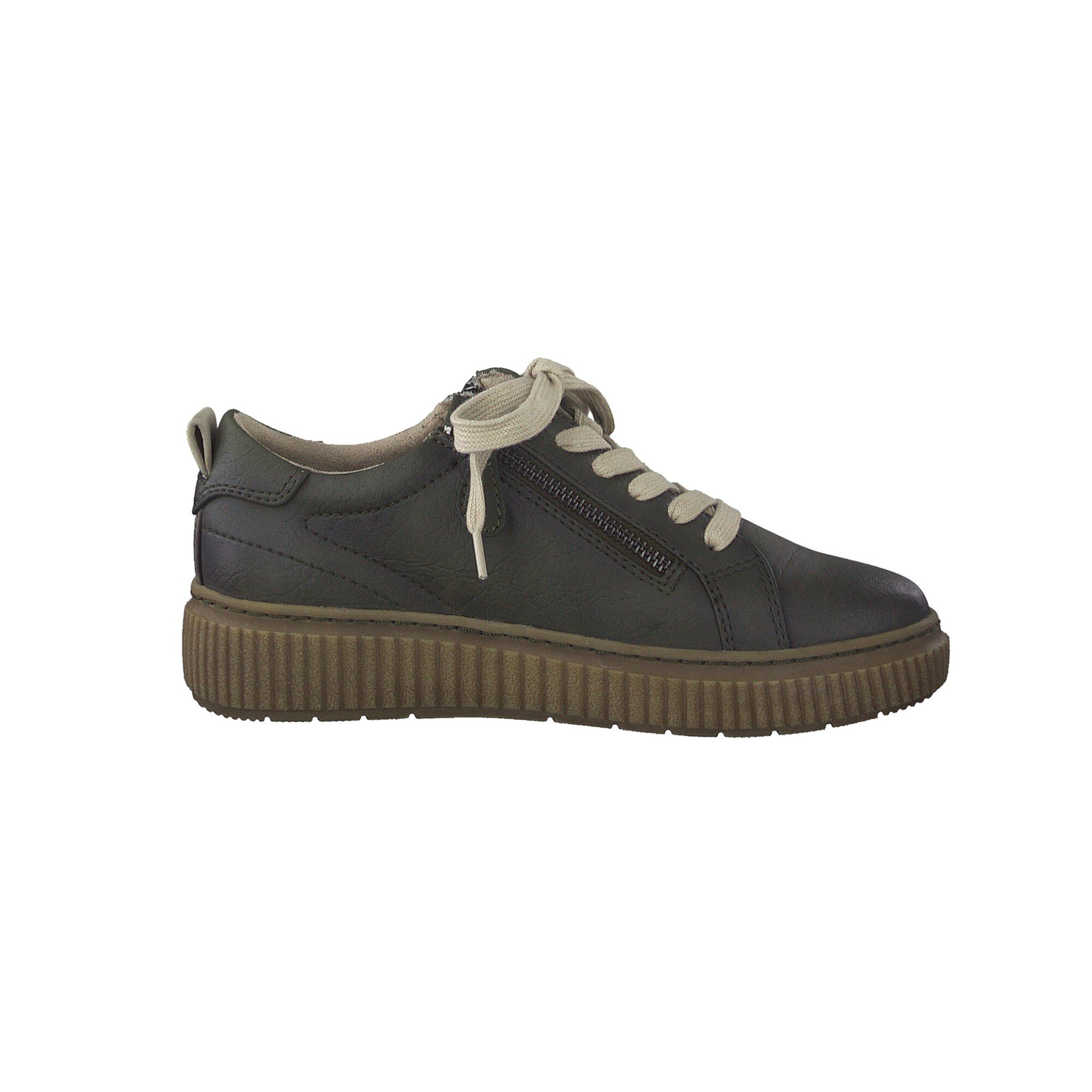 Baskets sneakers à lacets kaki