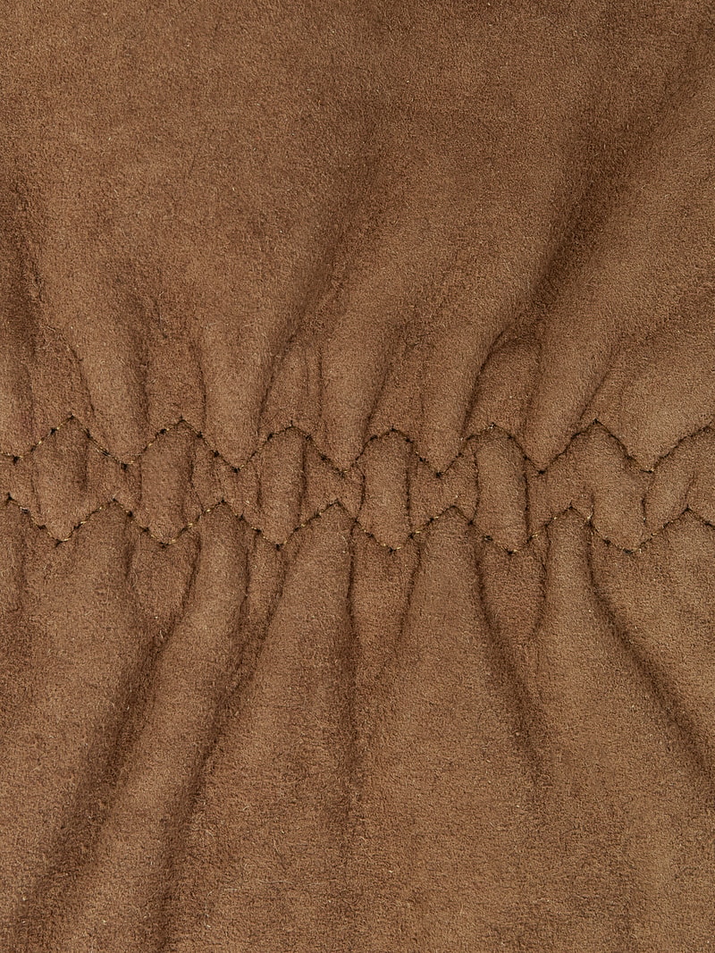Fäußtlinge aus Veloursleder in khaki