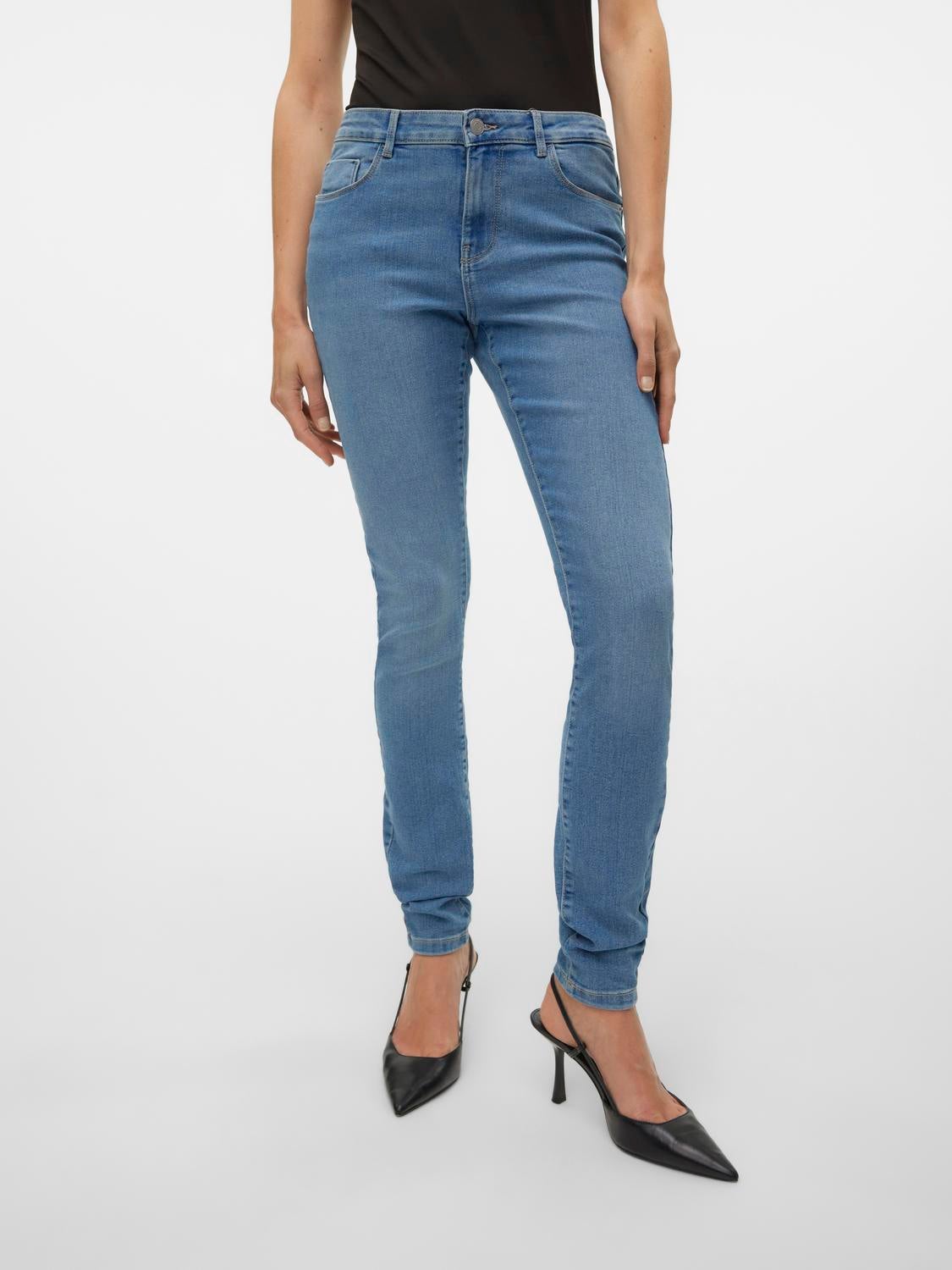 VMELLY Mid Rise Skinny Fit Jeans
