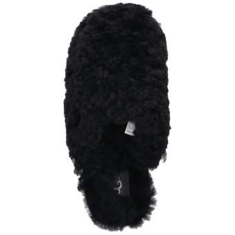 UGG Maxi Curly Slide Hausschuhe in schwarz