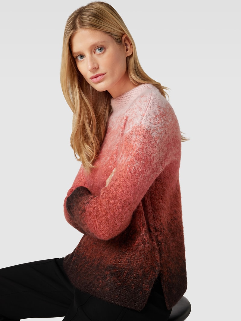 Strickpullover mit Farbverlauf in rosé