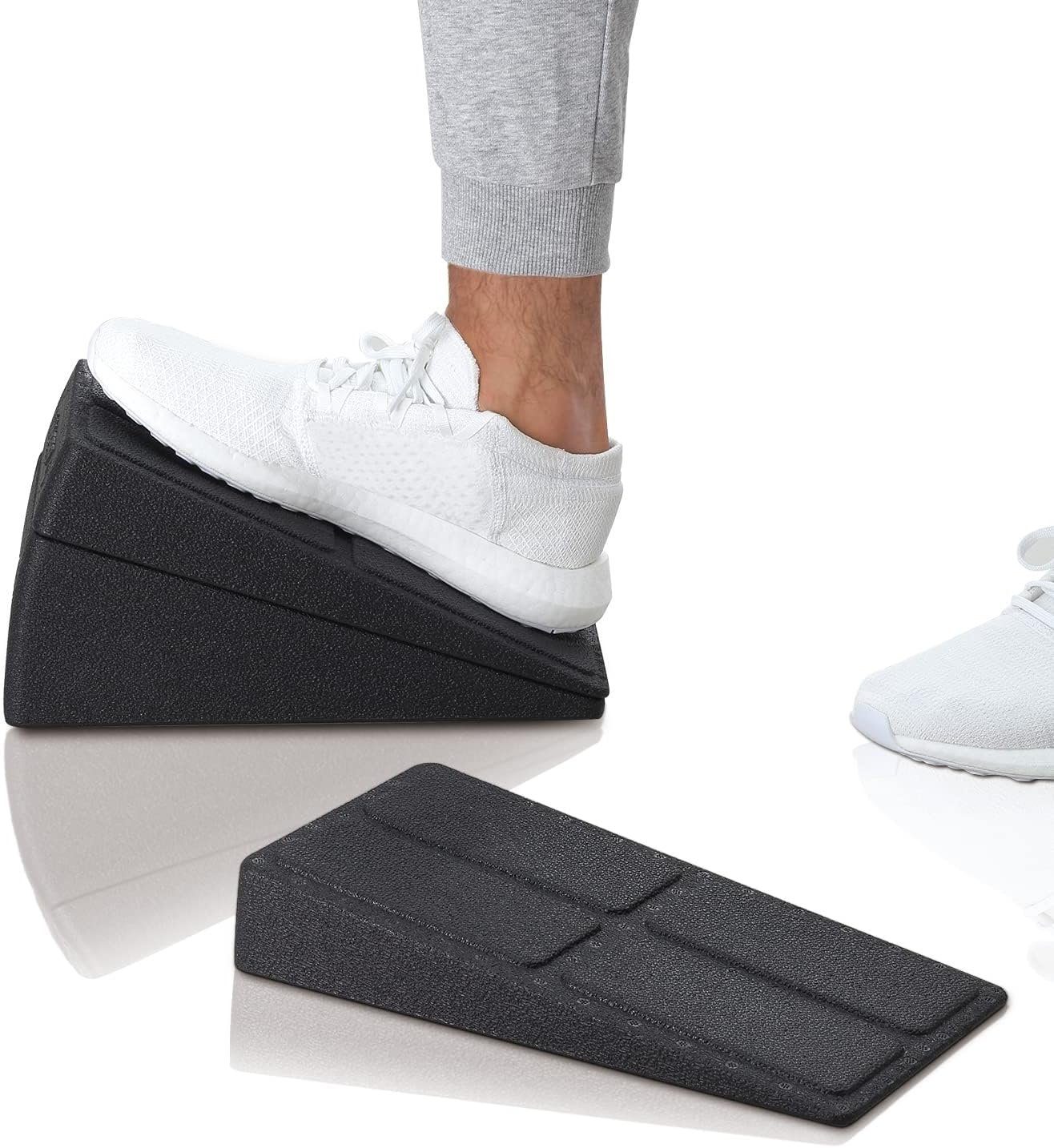 Welikera Multitrainer 3-teiliges schwarzes Schrägbrett-Set für Physiotherapiegeräte, Fußdehnung