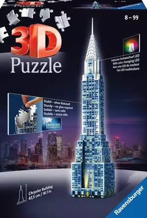 Ravensburger Chrysler Building bei Nacht
