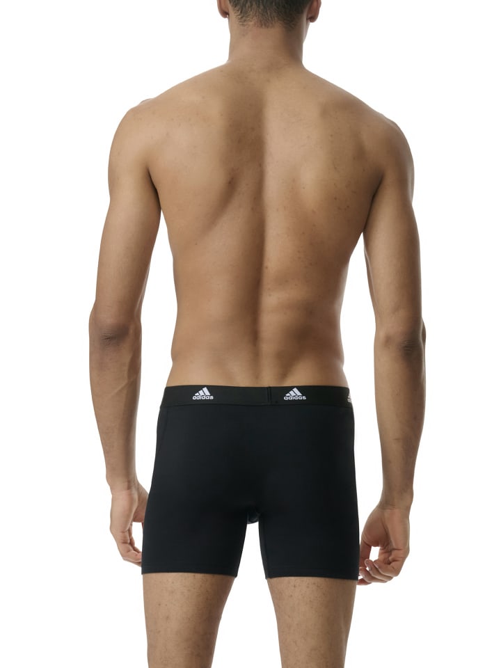 adidas Trunk Boxer Brief mit längerem Bein - Active Flex Cotton in Schwarz günstig kaufen
