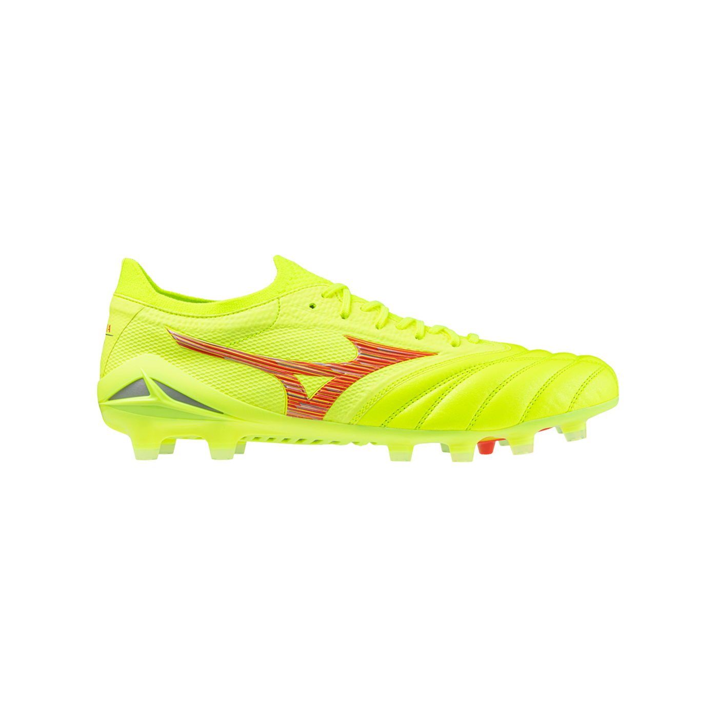 Mizuno Morelia Neo IV Alpha Made in Japan FG Dyna Gelb Rot Gelb F45