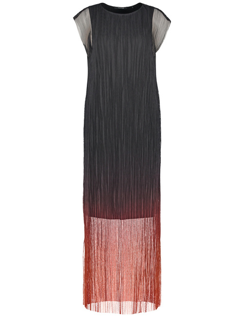 Langes Plissekleid mit Farbverlauf