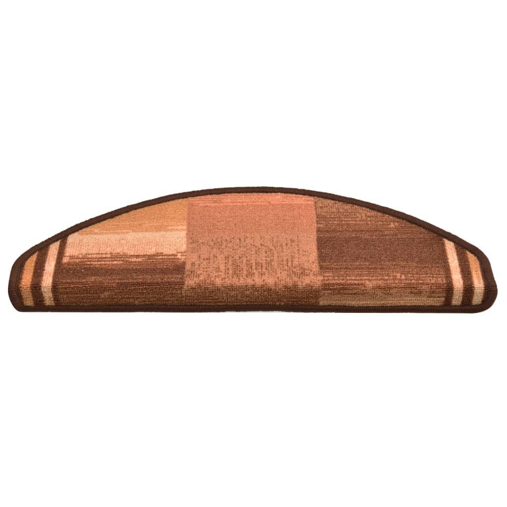 Stufenmatte Treppenmatten Selbstklebend 15 Stk Braun 65x21x4 cm, vidaXL, Höhe: 4 mm