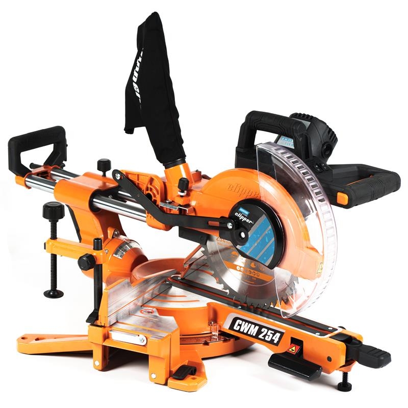 Scie à onglets Norton Clipper 70184608464 CWM254 254 mm + laser + jeu de ciseaux à bois offert