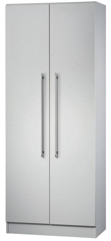 Hammerbacher Flügeltürenschrank Matrix Lichtgrau 800 x 420 x 2.004 mm
