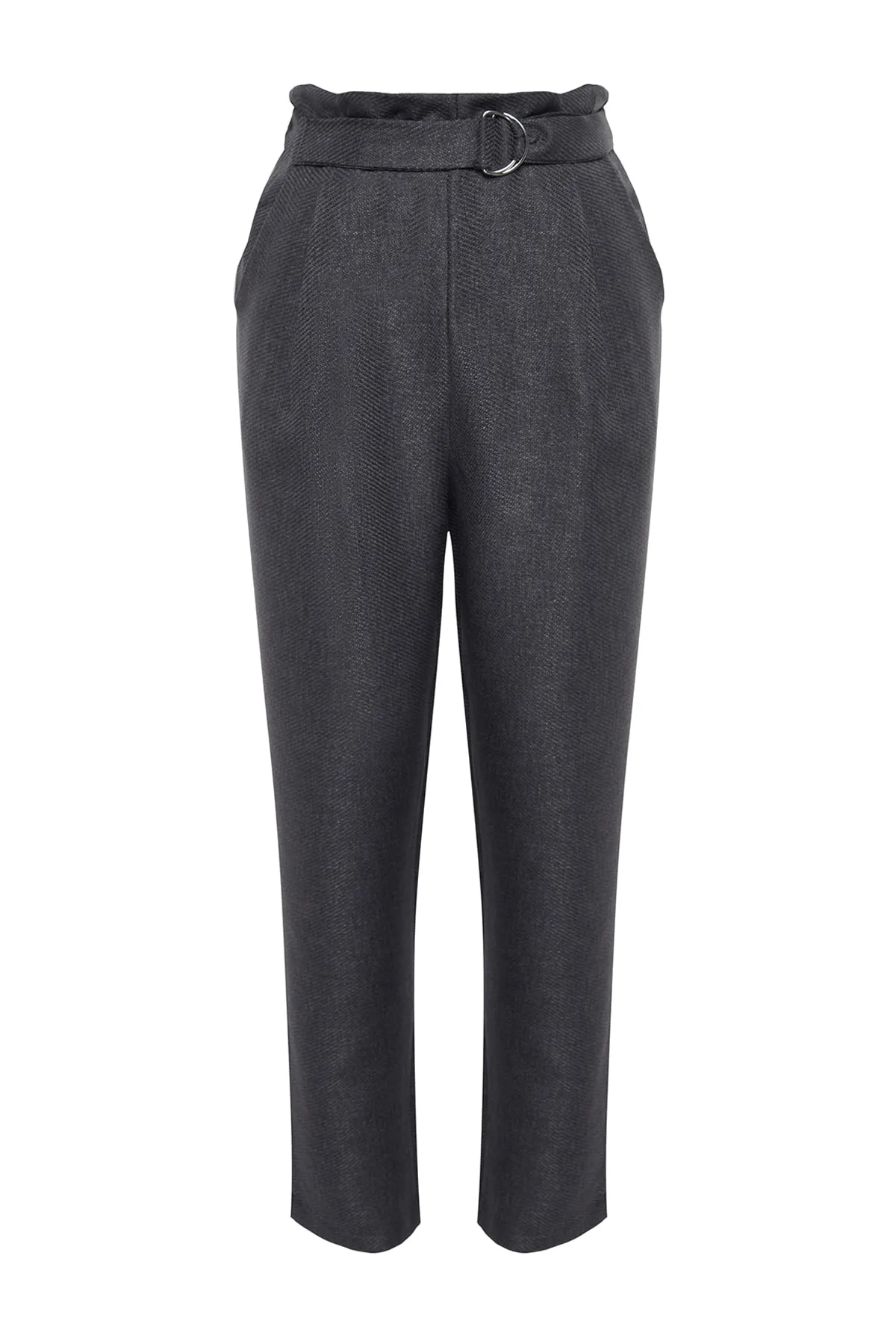 Trendyol Collection  Anthrazitfarbene, gewebte Zigarettenhose TWOAW21PL0316