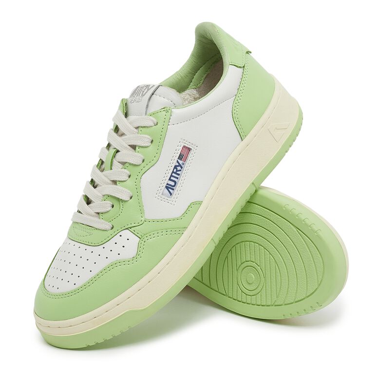 Autry Wmns Medalist Low leat/leat wht/snap grn