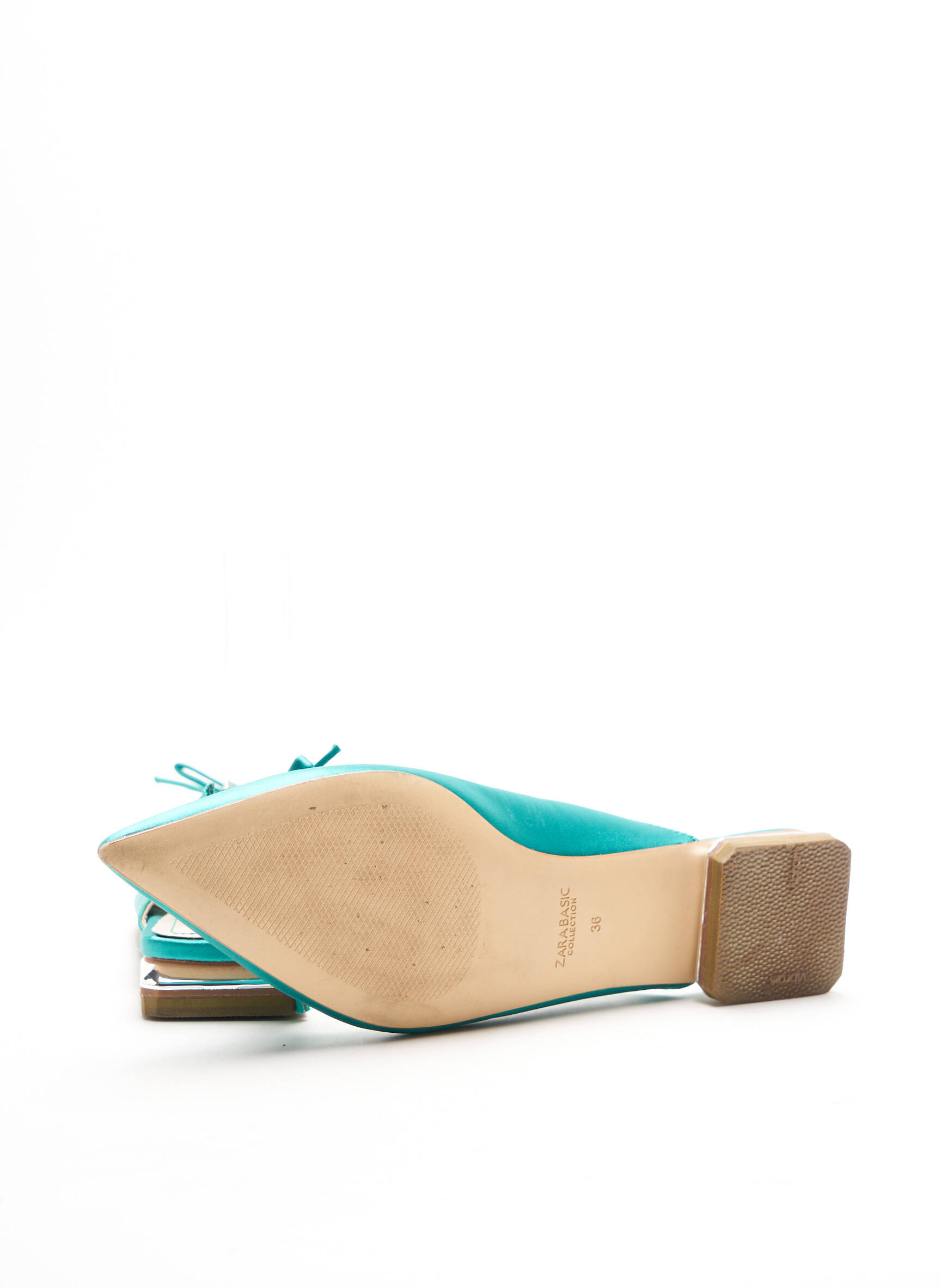 Zara Sandales Nu Pieds Femme couleur vert