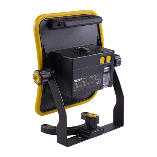 Lampe de chantier double LED Vetec 55.106.79, 45 W + 1 PowerLED 50 W / 5200 lumens, rechargeable, 230 V