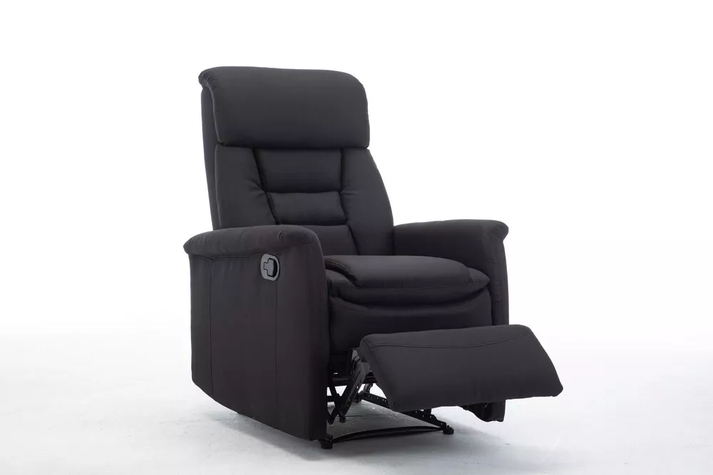 Happy Home Happy Home Relaxsessel mit Liegefunktion Stoffbezug schwarz