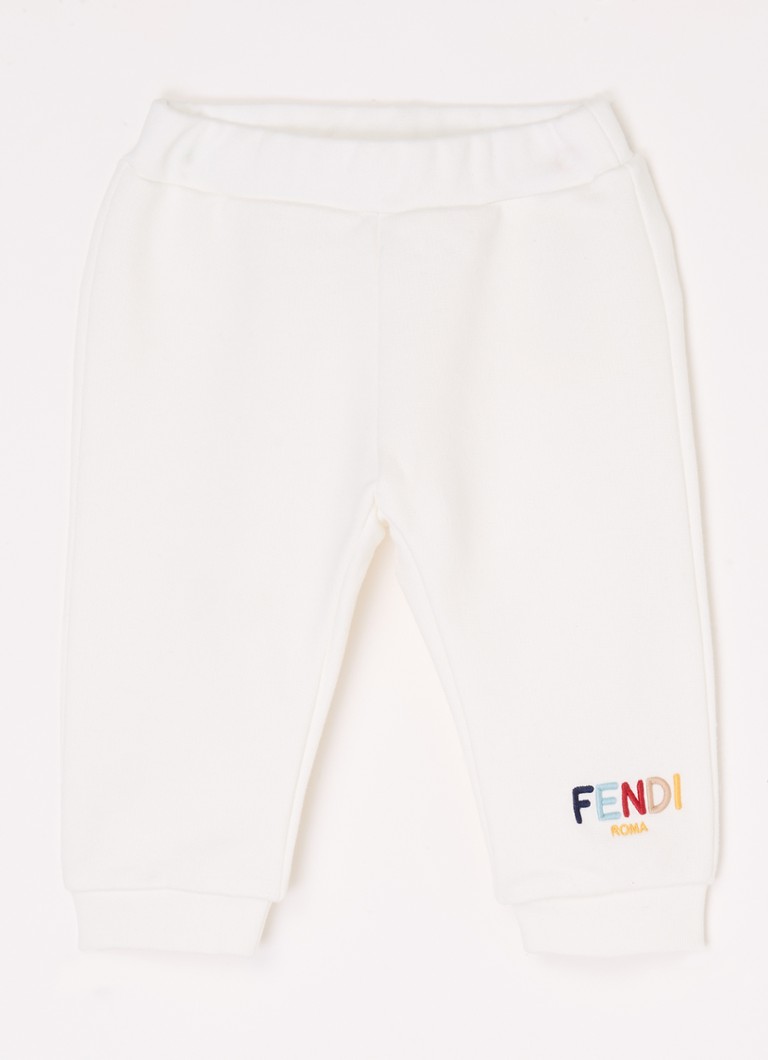 Fendi Tapered fit sweatpants with logo embroidery