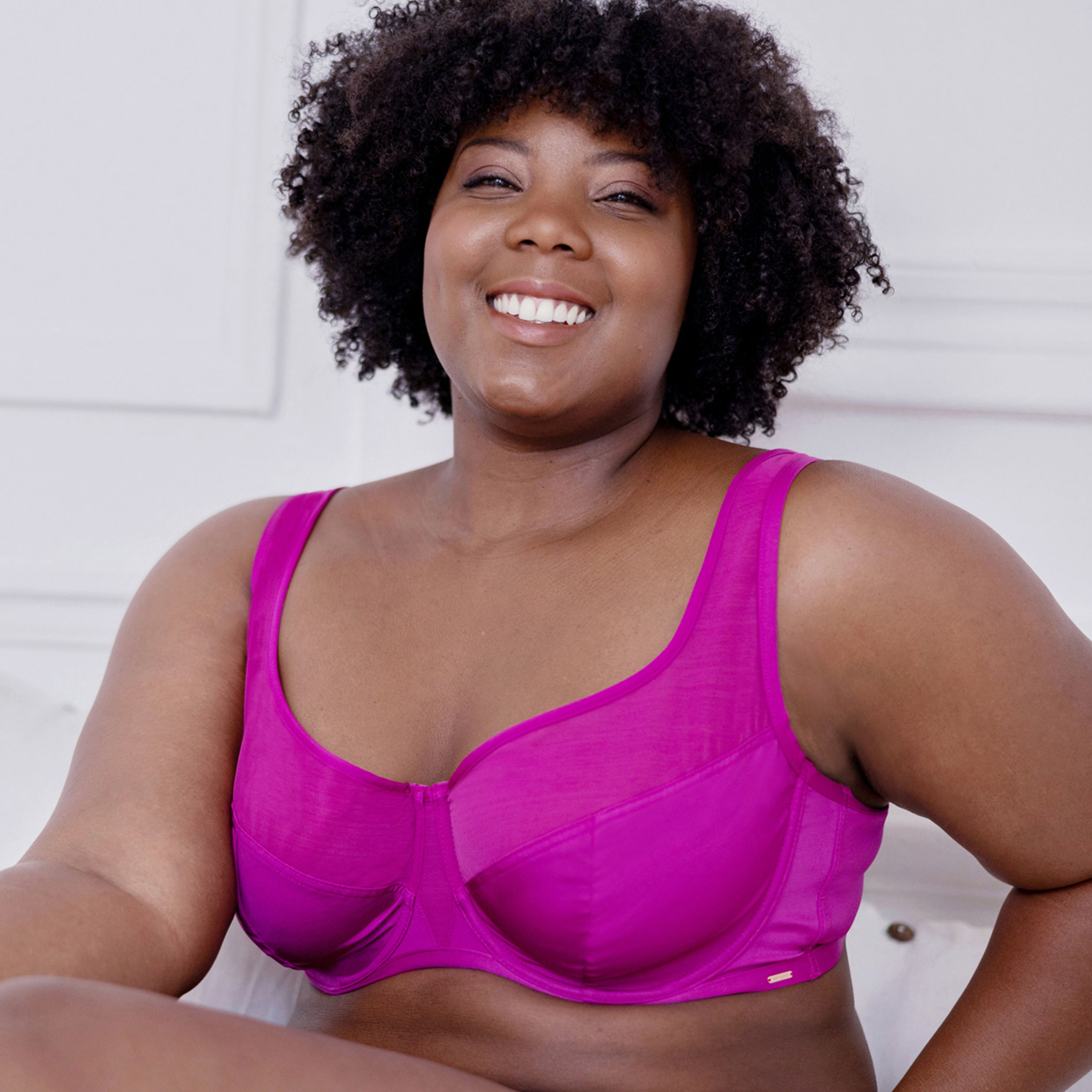 Soutien-gorge corbeille microfibre Izold violet femme grande taille | La Halle