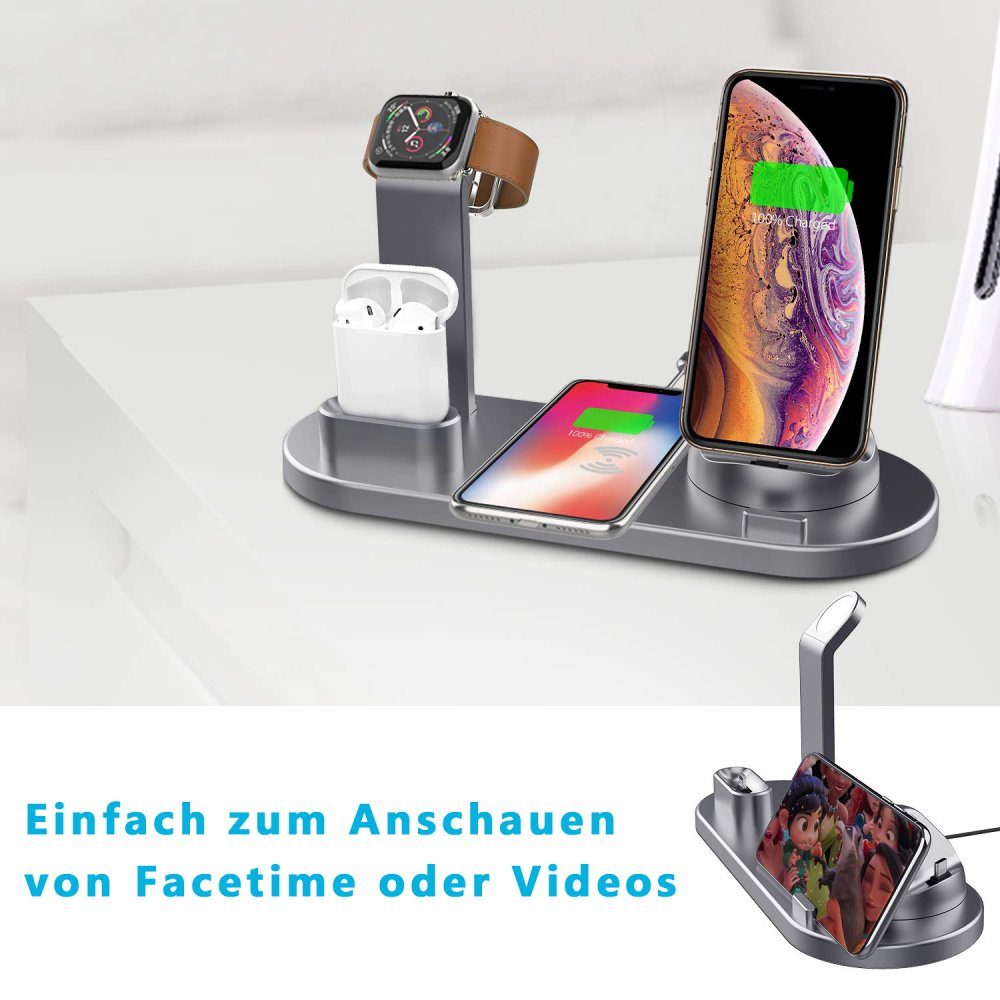 Jormftte Wireless Ladestation Ladestecker-Halterung, (360° drehbare Basis)