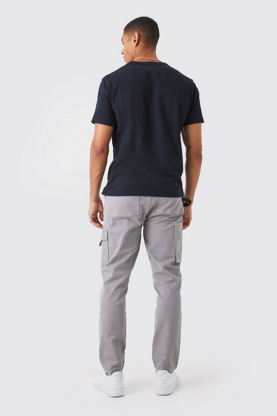 Slim-Fit Cargo-Hose mit Riemchen-Detail