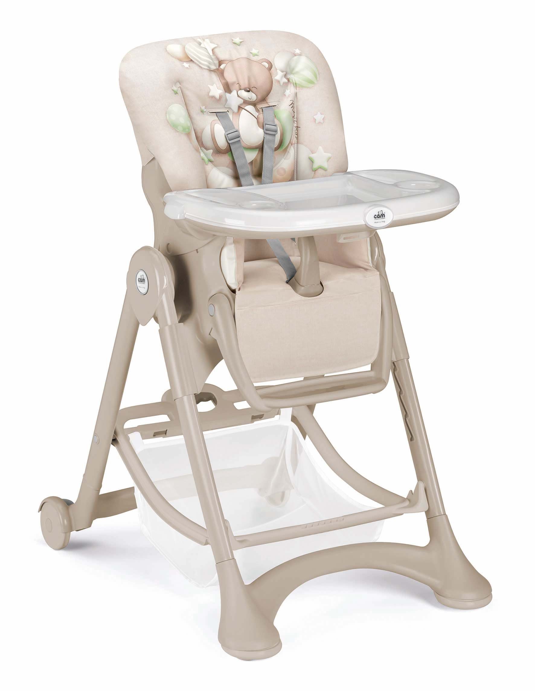 CAM Hochstuhl Cam CAMPIONE - Baby-Stuhl mitwachsend verstellbar inkl. Tablett