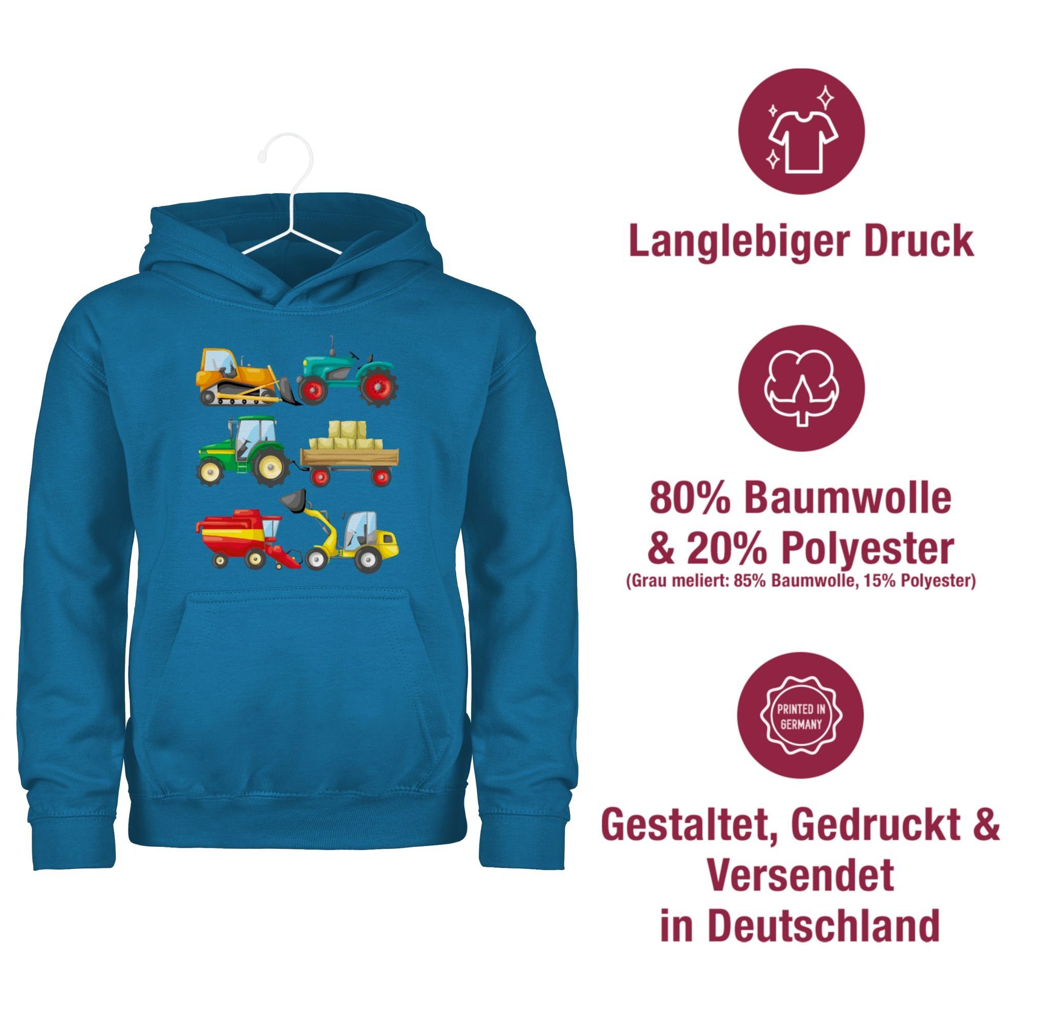 Shirtracer Hoodie Traktoren Kinder Fahrzeuge